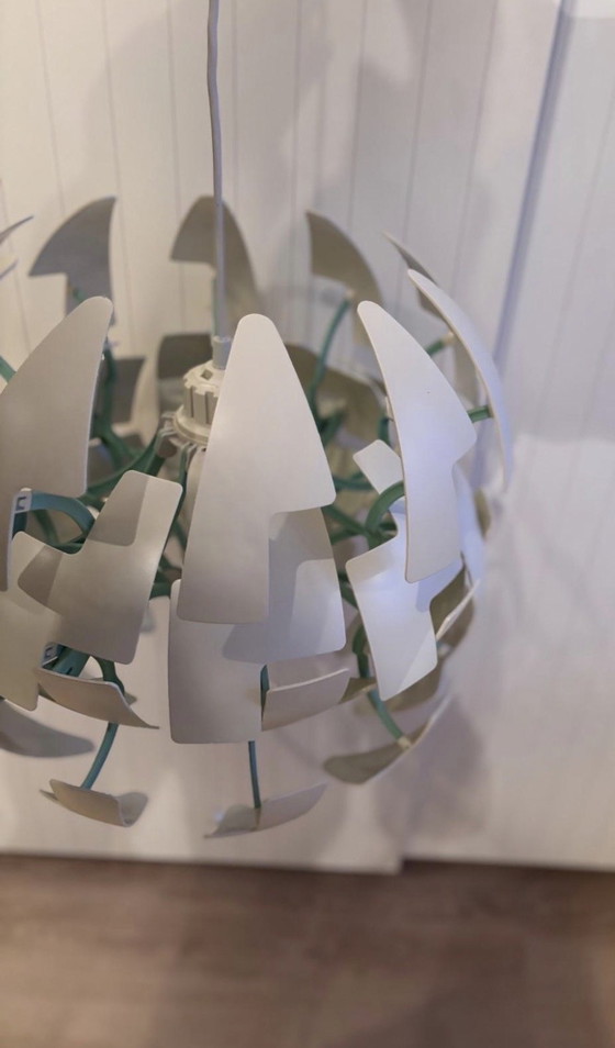 Image 1 of Original Retro Vintage IKEA Design Lamp, Cream/Mint Green