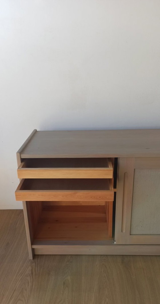 Image 1 of Scandinavian woden long sideboard. 