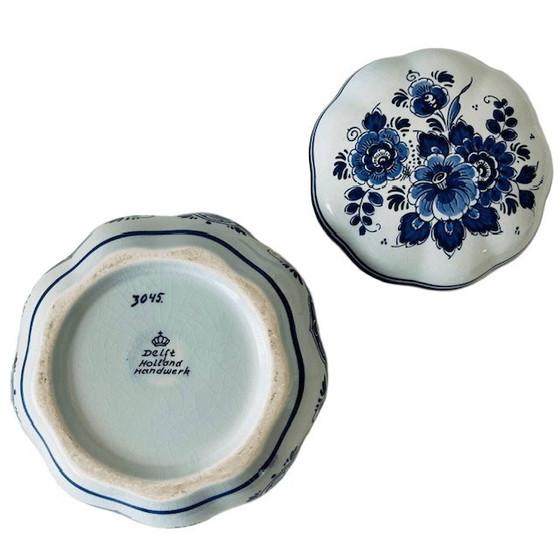 Image 1 of Portagioie vintage per bomboniere blu Delft Royal Delft anni '50