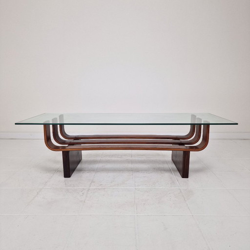 Elegant Mid-Century Teak Coffee Table by James Brown for T.H. Brown 1970's