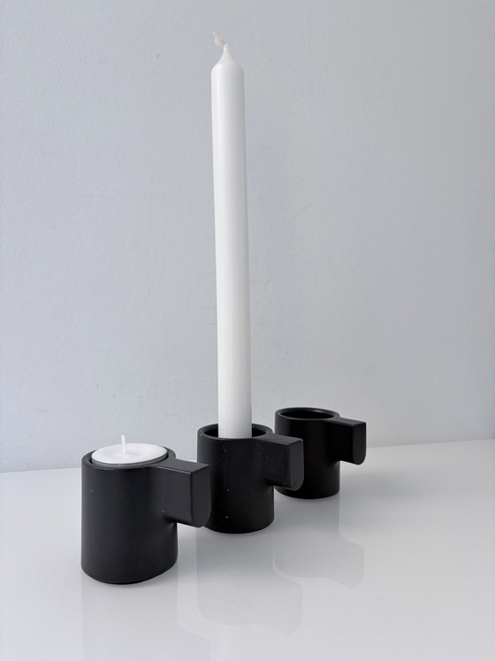 Set of 3 Ikea Ypperlig HAY design Candle holders black – Aluminium (photo 5 of 6)