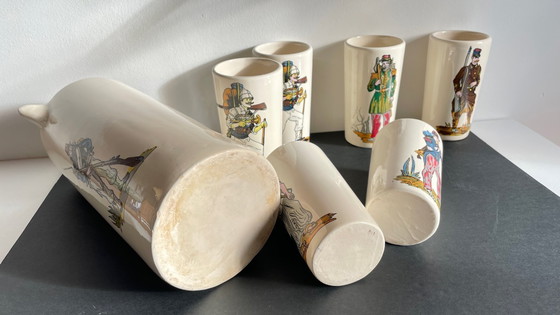 Image 1 of Set da aranciata vintage in ceramica