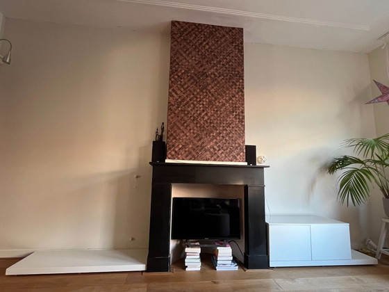 Image 1 of Tv kastje meubel hoogglans wit met twee onderbladen