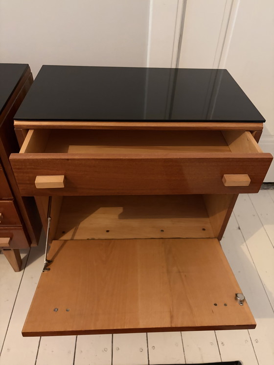 Frantisek Mezulanik / Vintage Nightstands – Glass, Wood (photo 3 of 5)