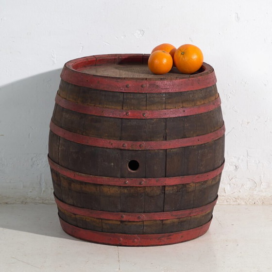 Ancien tonneau en bois avec cerclages en fer – Hongrie, circa 1930 – Objets déco, Iron, Rustic (photo 7 of 34)