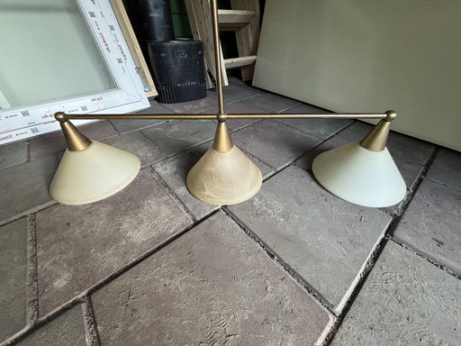 Steinhauer hanglamp - Kleur, brons/ messing - Jaren ‘80