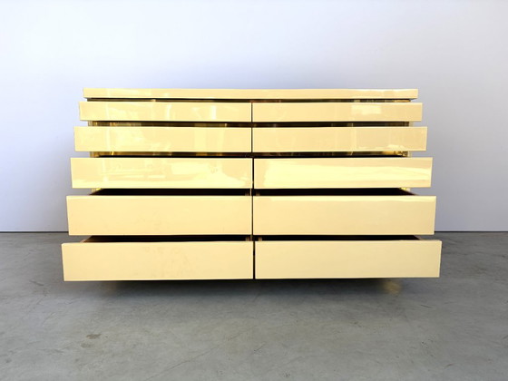 Jean Claude Mahey chest of drawers, 1970s – Brass (photo 5 of 11)