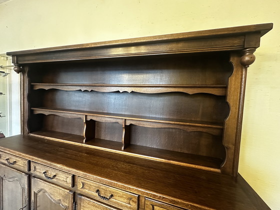 Image 1 of Rustic two-part oak sideboard from the 1950s-60s