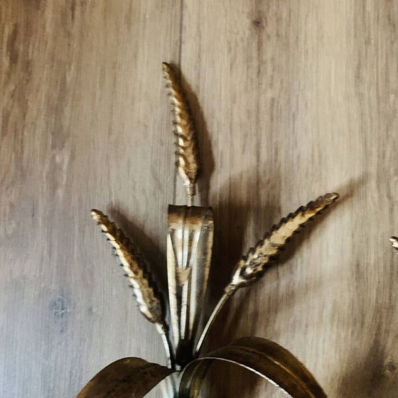 Pair of gilded metal wheat ear wall lights (photo 9 of 17)