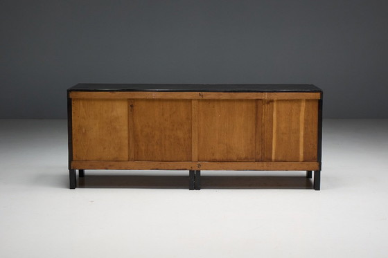 Image 1 of Brutalistisch De Coene-dressoir in gebeitst eikenhout, België, jaren 70