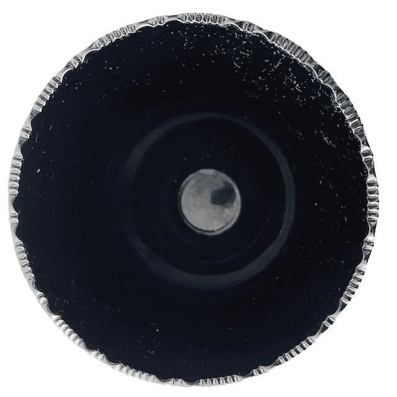 Image 1 of Grand vase en verre hyalithe orné de fleurs noires, années 1950