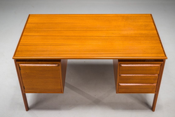 Image 1 of Freistehender Teakholz-Schreibtisch von GV Møbler, Mid-Century, 1970er Jahre