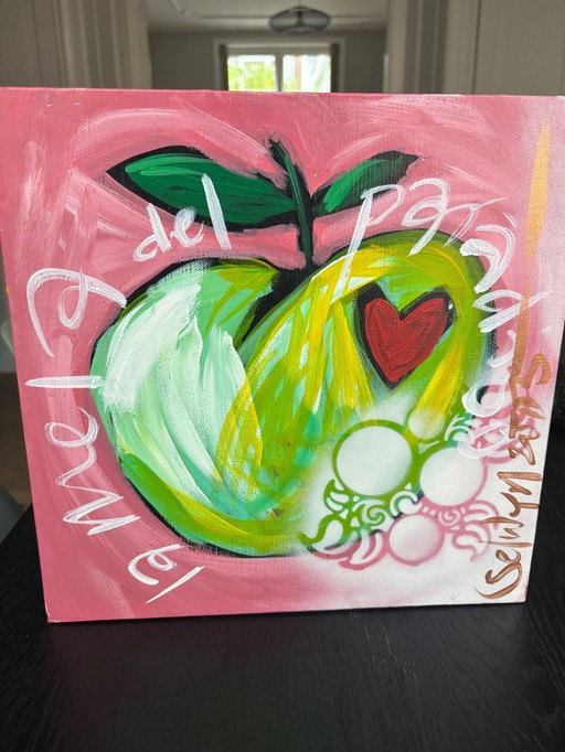 Selwyn Senatorie Acryl auf Leinwand Unikat 30x30x4