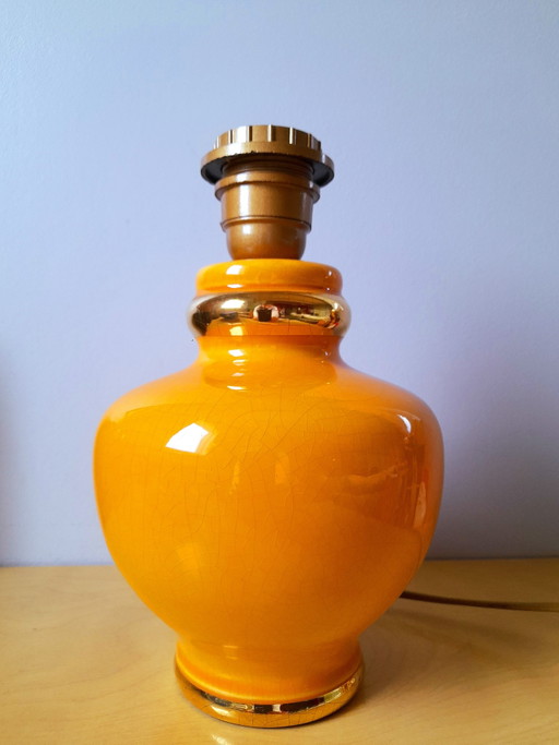 Keramische lamp met craqueléglazuur, Le Dauphin 1980.