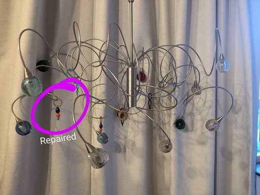 Harco Loor "Erdbeere" Stil hanglamp.