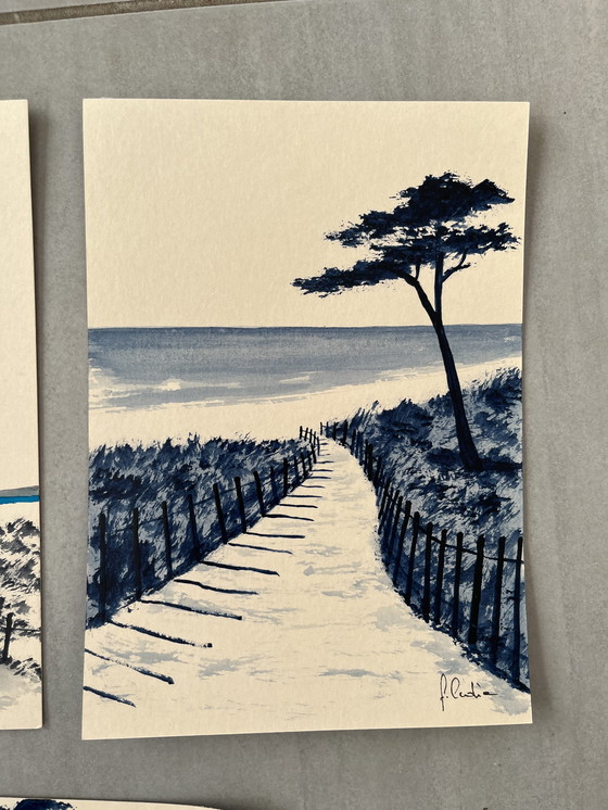 Image 1 of Serie di 9 schizzi su carta 21x15cm.