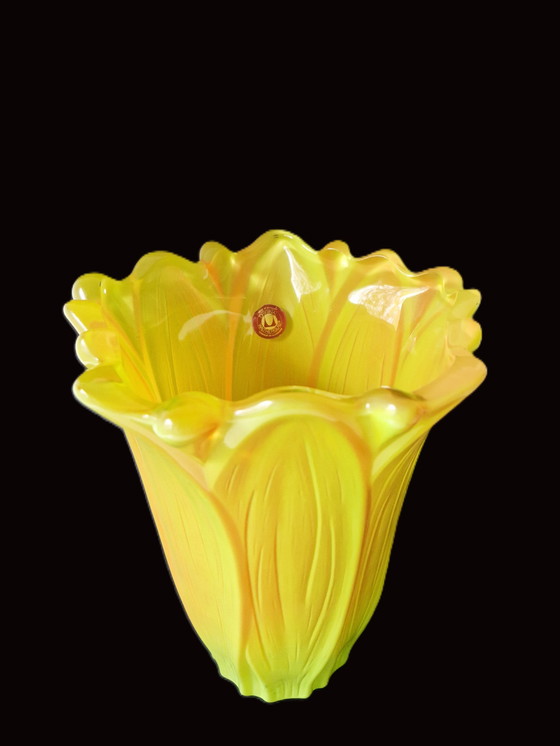 Image 1 of Walther Glass - Large Vase In The Shape Of A Flower