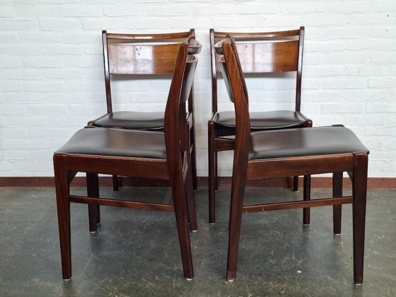4x Sedie da pranzo in palissandro anni '60 – Legno (photo 4 of 13)