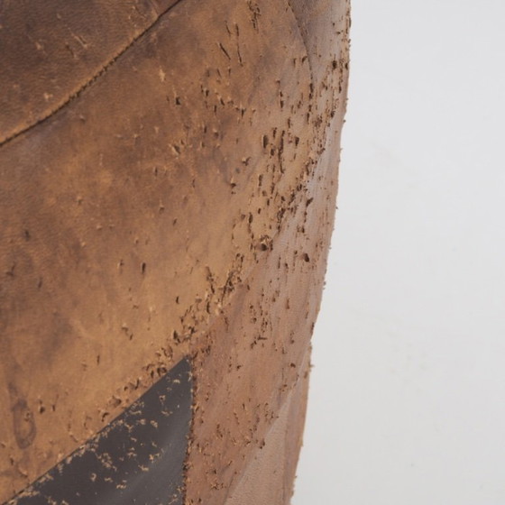 Image 1 of Vintage Leather Patchwork Pouf