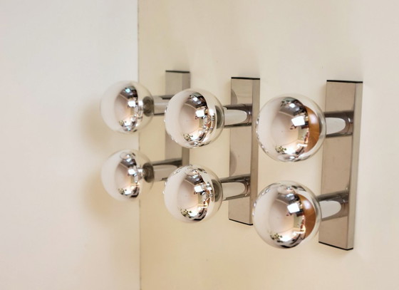 Image 1 of Space Age wall lamps by Motoko Ishii for Staff Leuchten