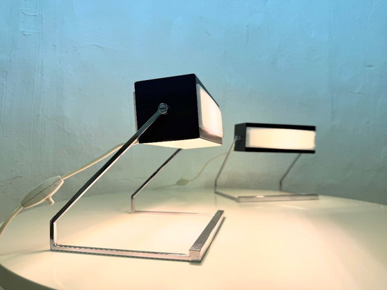 2 Cosack table lamps, model 7851, 1960s, minimalist design – Chrome (photo 3 of 13)