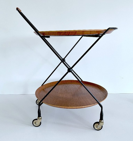 Image 1 of Vintage Scandinavian Serving  Cart Trolley