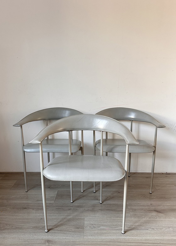 Image 1 of 4x Fasem P40 design eetkamerstoelen 