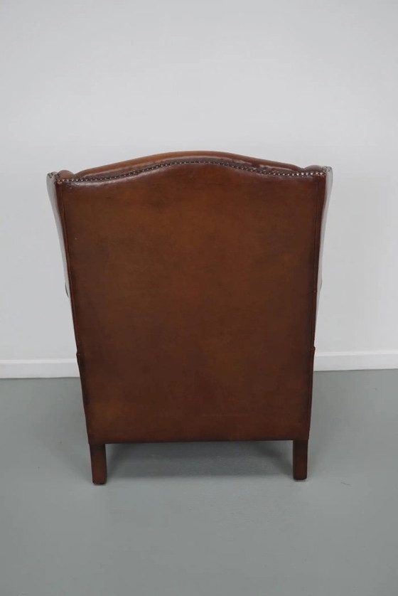 Image 1 of Vintage Nederlandse cognackleurige leren clubfauteuil