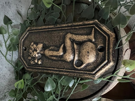 Image 1 of Charmants panneaux de toilettes de style vintage