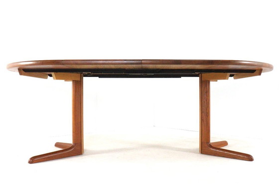 Image 1 of Vintage Round Danish 2x Extendable Teak Dining Table