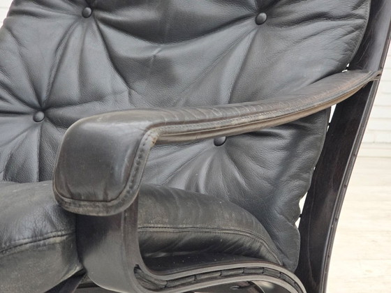 Image 1 of 1970s, Norwegian design by Ingmar Relling, model "Siesta", furniture leather.