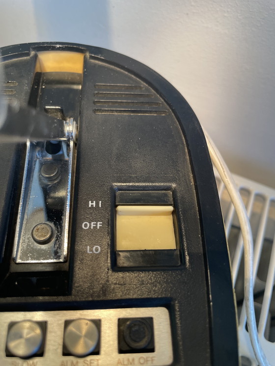 Image 1 of Timco Tischlampe mit LED-Wecker 1970er Space Age retro Hong Kong. Teleskopische Kapsel. selten.