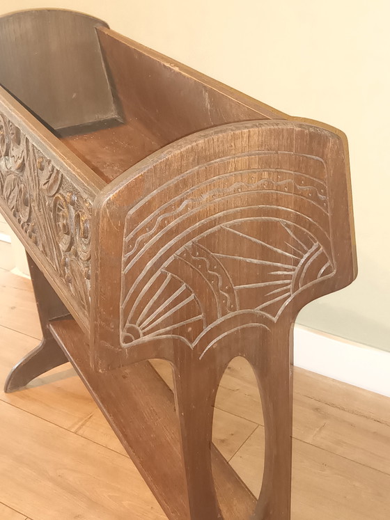 Image 1 of Art nouveau houten plantenbak