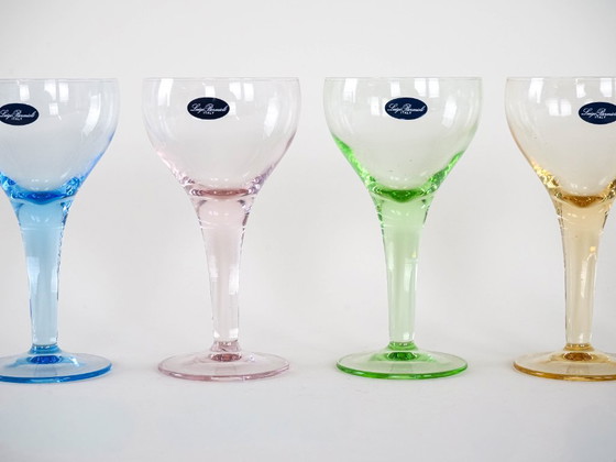 Image 1 of Set dessertkommen, Italiaans design, jaren 70, vervaardigd door Luigi Bormioli.