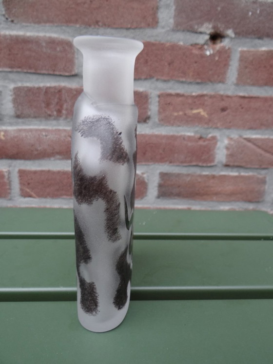 Signed Ulrica Hydman-Vallien for Kosta Boda ‘Black Magic’ Glass Vase Sweden (photo 4 of 7)