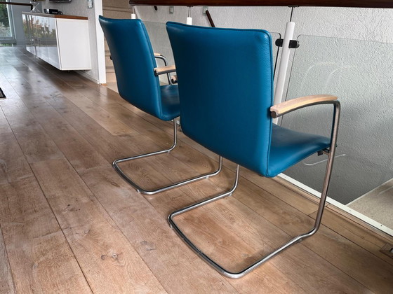 Image 1 of 4X chaises de salle à manger Leolux Freyer