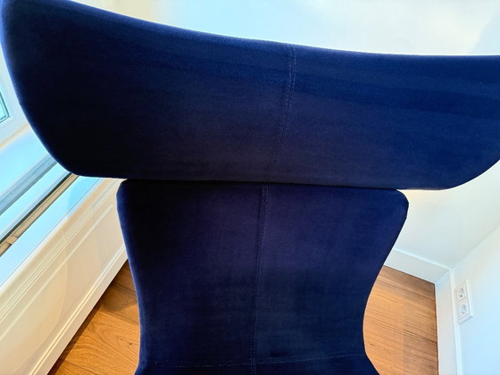 Fauteuil et repose-pieds BoConcept Imola par Henrik Petersen - Velours bleu foncé – Metal, Velvet (photo 7 of 17)
