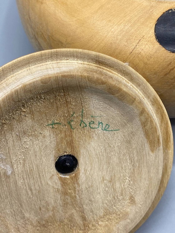 Scatola in acero tornito, intarsi in ebano, firmata dall'artigiano. – Oggetti decorativi (photo 4 of 7)