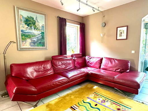 Natuzzi corner sofa with ottoman