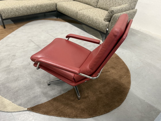 Image 1 of Gelderland 400 Sessel Rotes Leder Design Stuhl