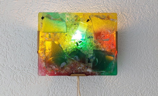 Applique murale sculpturale en verre brisé de Cosack Leuchten.