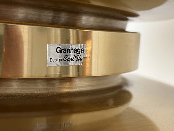 Image 1 of Golden Pendant Light by Carl Thore for Granhaga Metall, Sweden 1970s