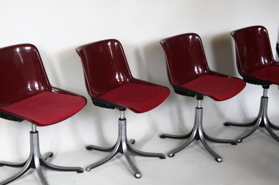 Image 1 of Ensemble de 5 chaises pivotantes Tecno Modus par Osvaldo Borsani, 1983