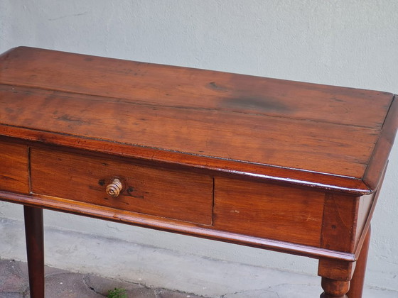 Tavolino scrittoio da centro in legno tinto – Console (photo 5 of 7)