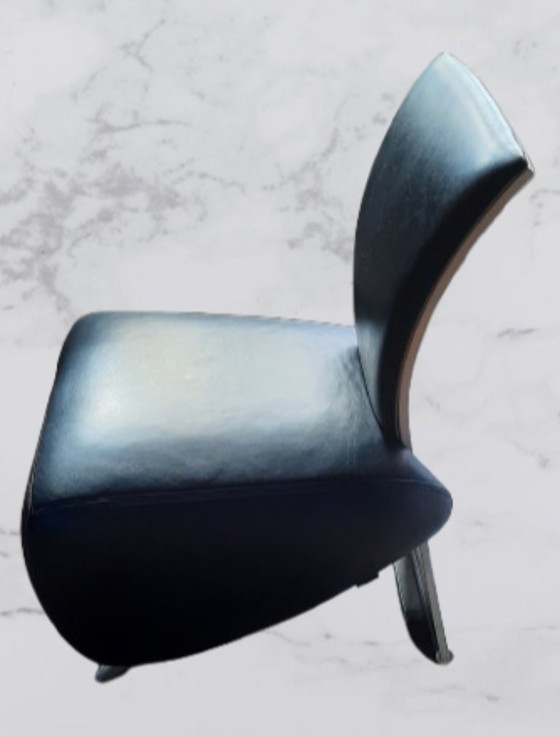 Image 1 of Sillón de cuero Dauphin "Bobo" de Dietmar Scharping - Diseño postmoderno de los años 90