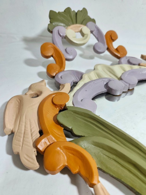 Image 1 of Baroque wooden mirror. Spain, 1950s.