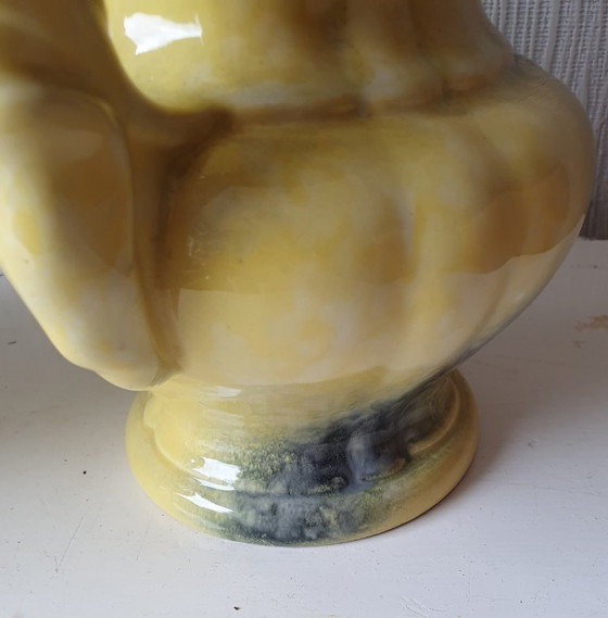 Image 1 of Twee vintage Art Deco vazen met opvallend 2-kleurig glazuur