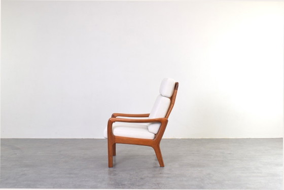 Image 1 of Set van 2 Deense teakhouten loungestoelen uit het midden van de 20e eeuw, ontworpen door Juul Kristensen, jaren 60.