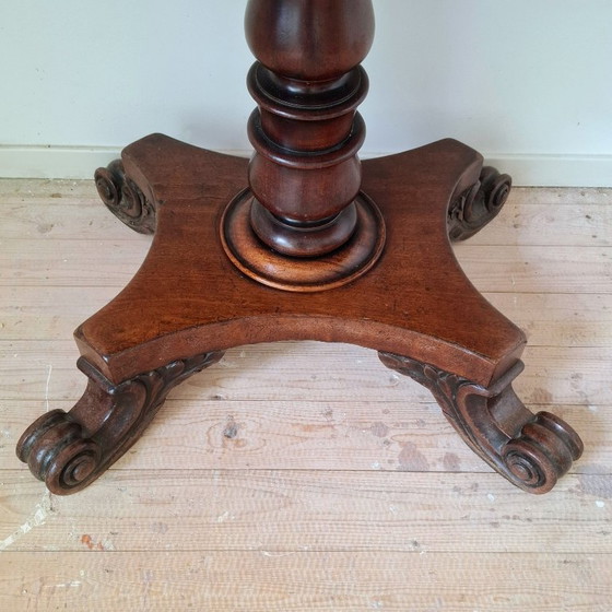 Antique Mahogany Wooden Gaming Table - Card Table (photo 4 of 8)