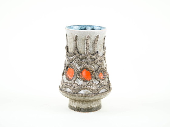Vaso in ceramica, design tedesco, anni '60, prodotto da Strehla, Vasi, Multicolore (foto 3 di 8)